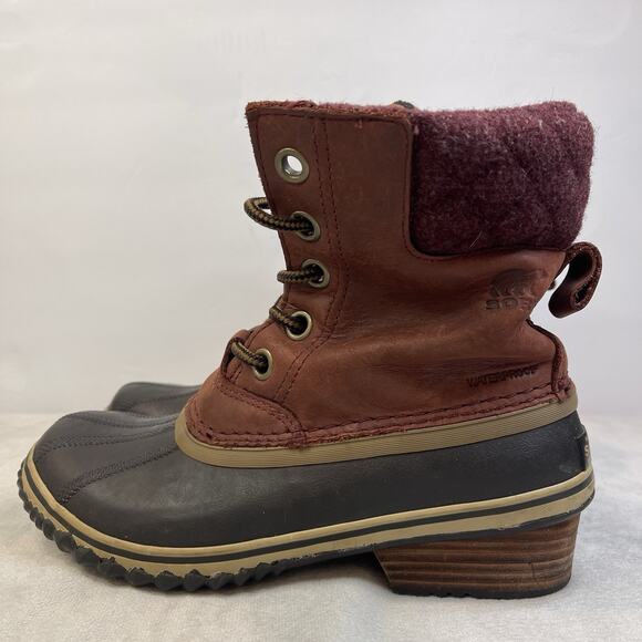 Sorel Slimpack II Lace Redwood Duck Boot/Rain Boot Size: 7 Outdoor - Picture 2 of 8